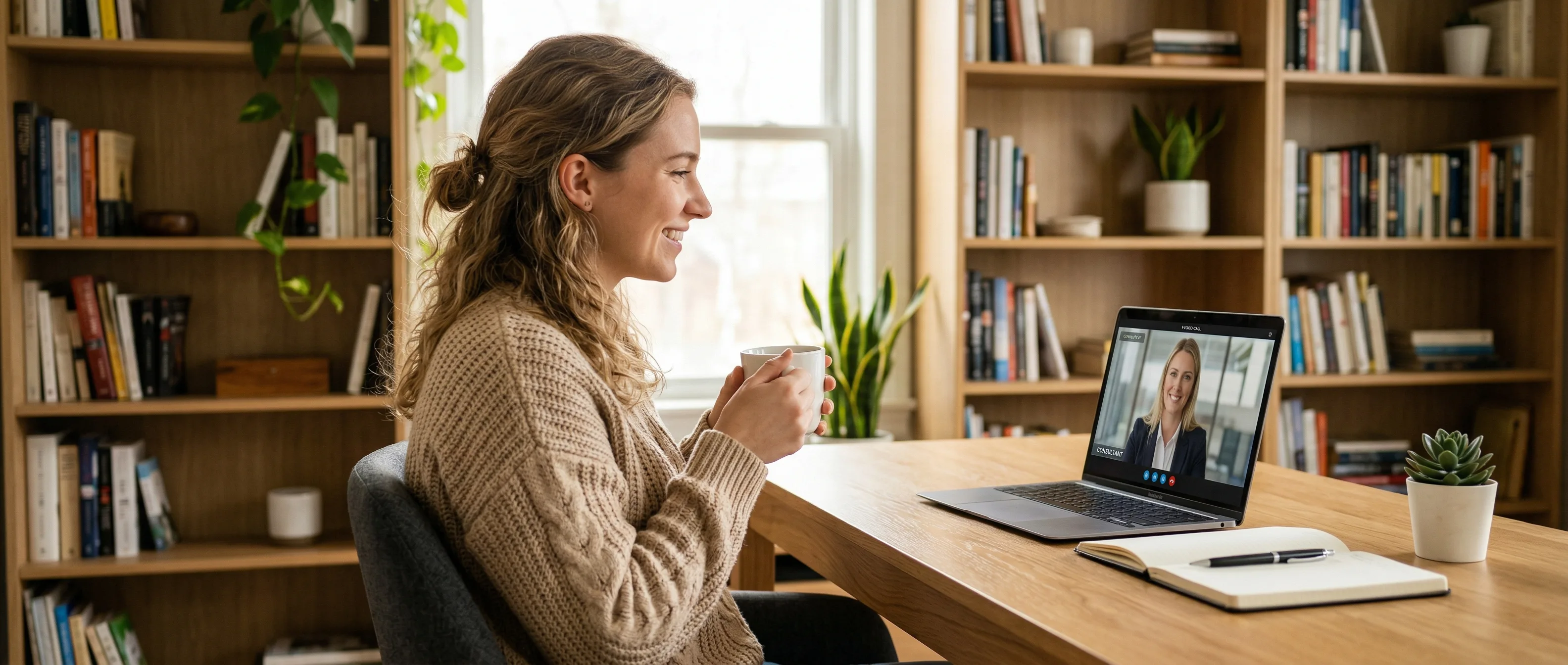 Your Personal Growth Manager on a video call